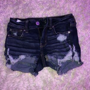 American Eagle distressed denim shorts